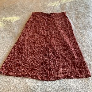 Button Down Polka Dot Skirt